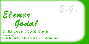 elemer godal business card